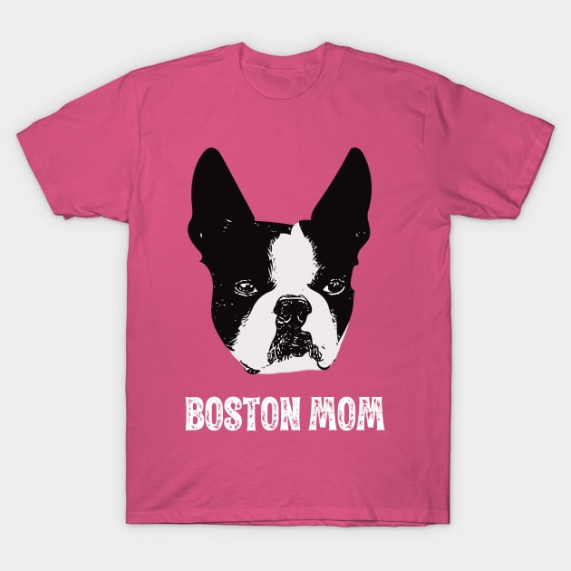 Boston Bull Terrier Face T-Shirt by DoggyStyles